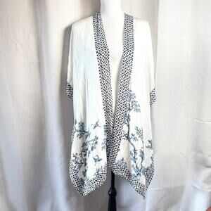 NWT Florence Broadhurst Japanese Crane Print Kimono Cover Up Beautiful Collector